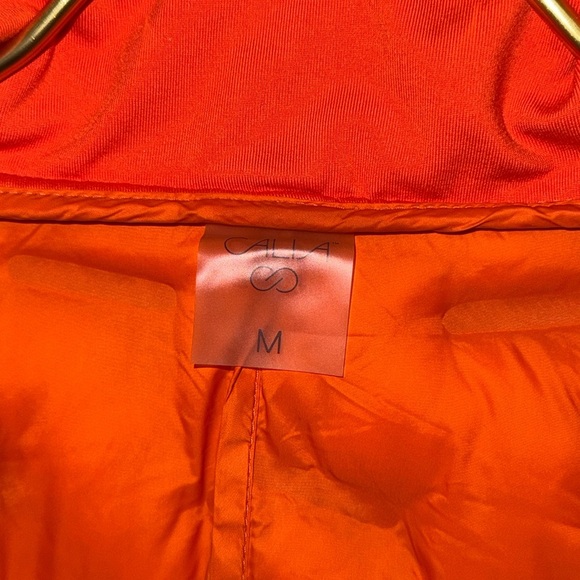 CALIA by Carrie Underwood Orange Puffer Jacket with Quilted Design for Running - Picture 11 of 16